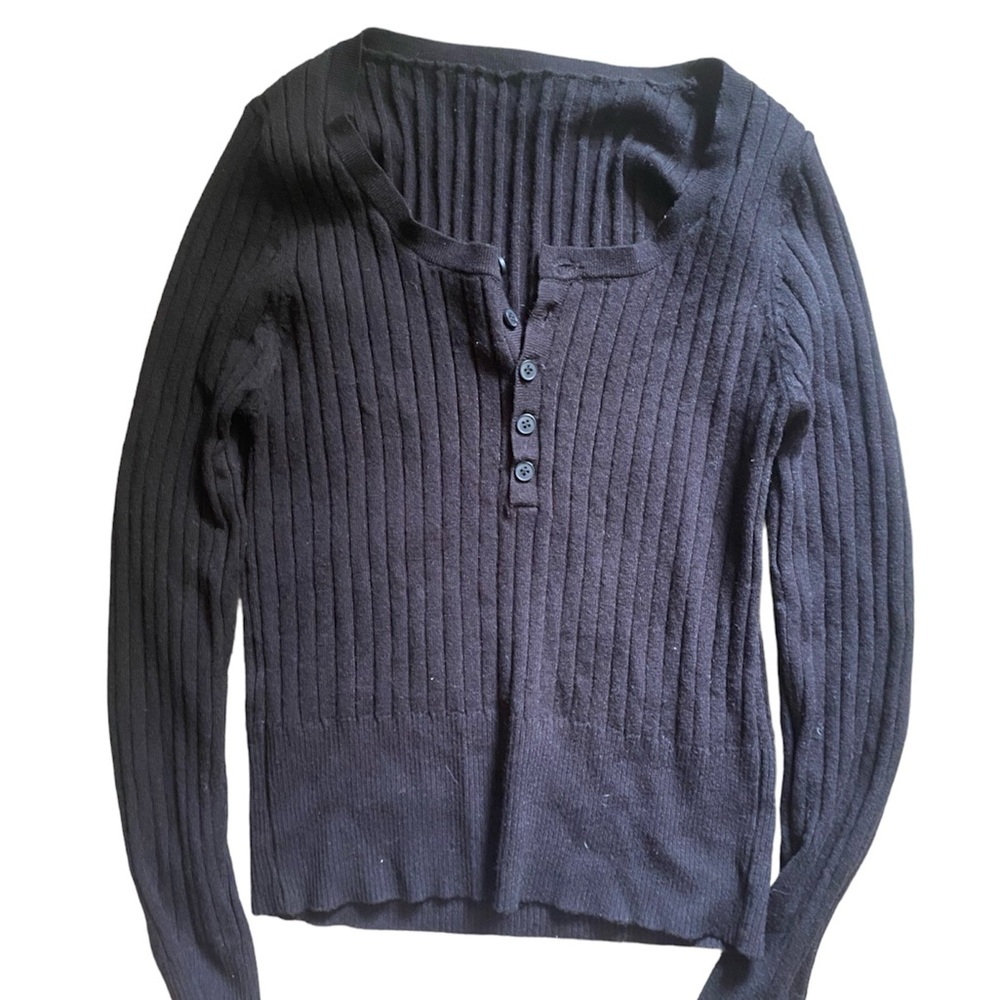 Black Henley Top